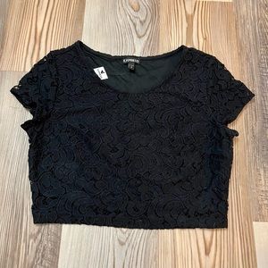 Express S Lace Crop Top